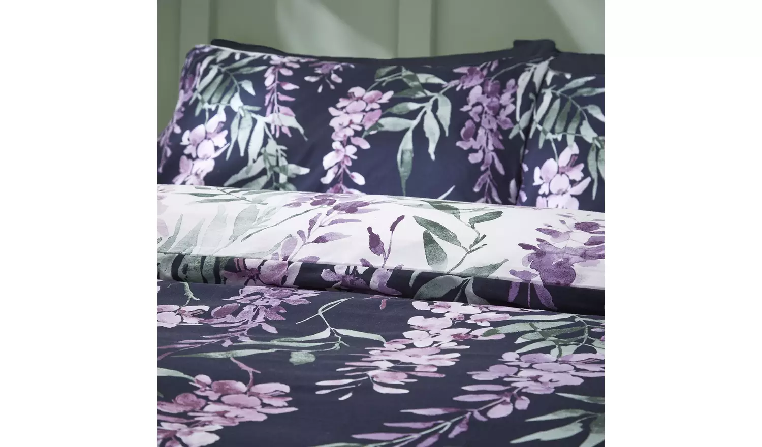Catherine Lansfield Wisteria Purple Bedding Set - Double