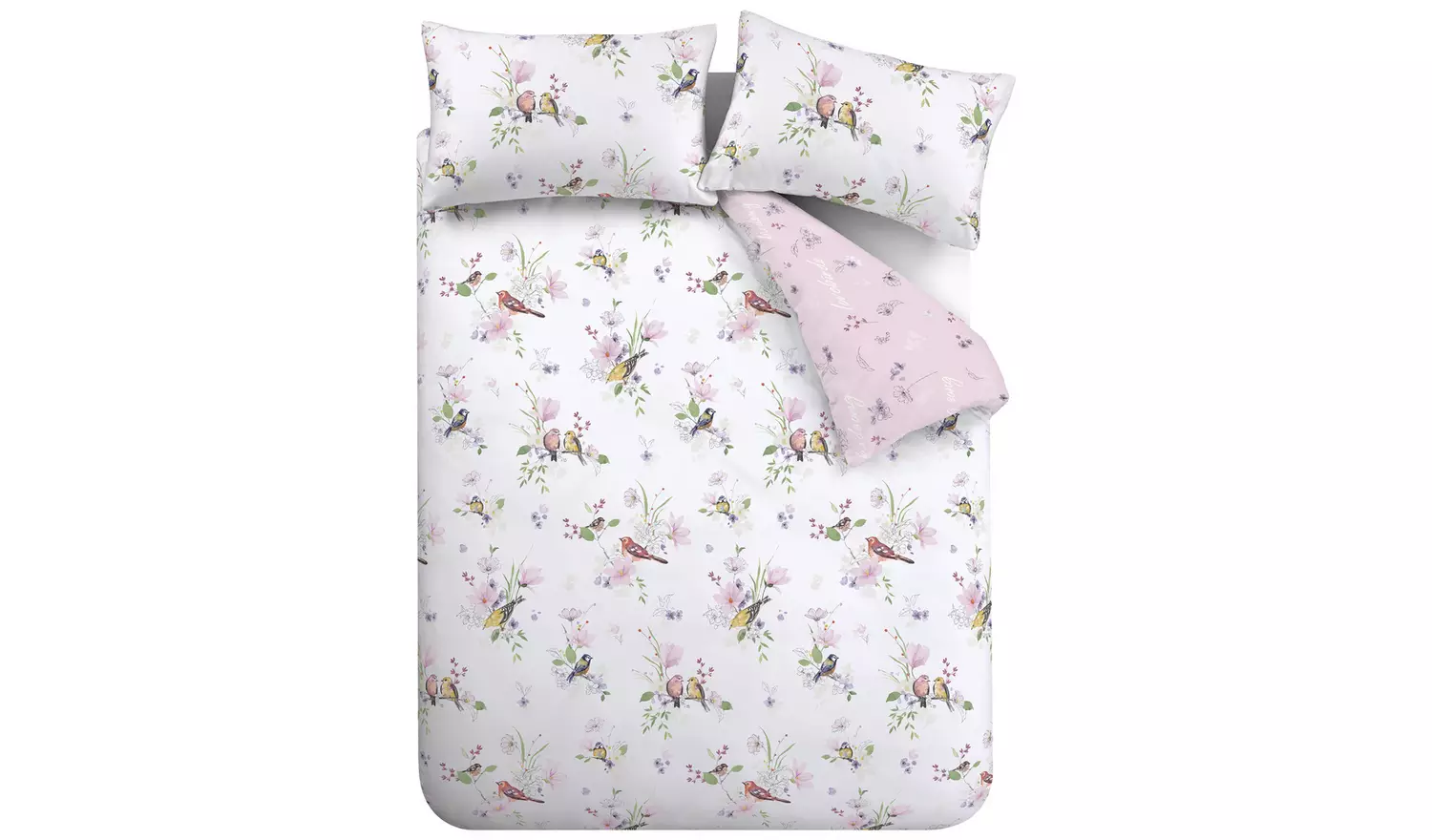 Catherine Lansfield Songbird Pink Bedding Set - Single