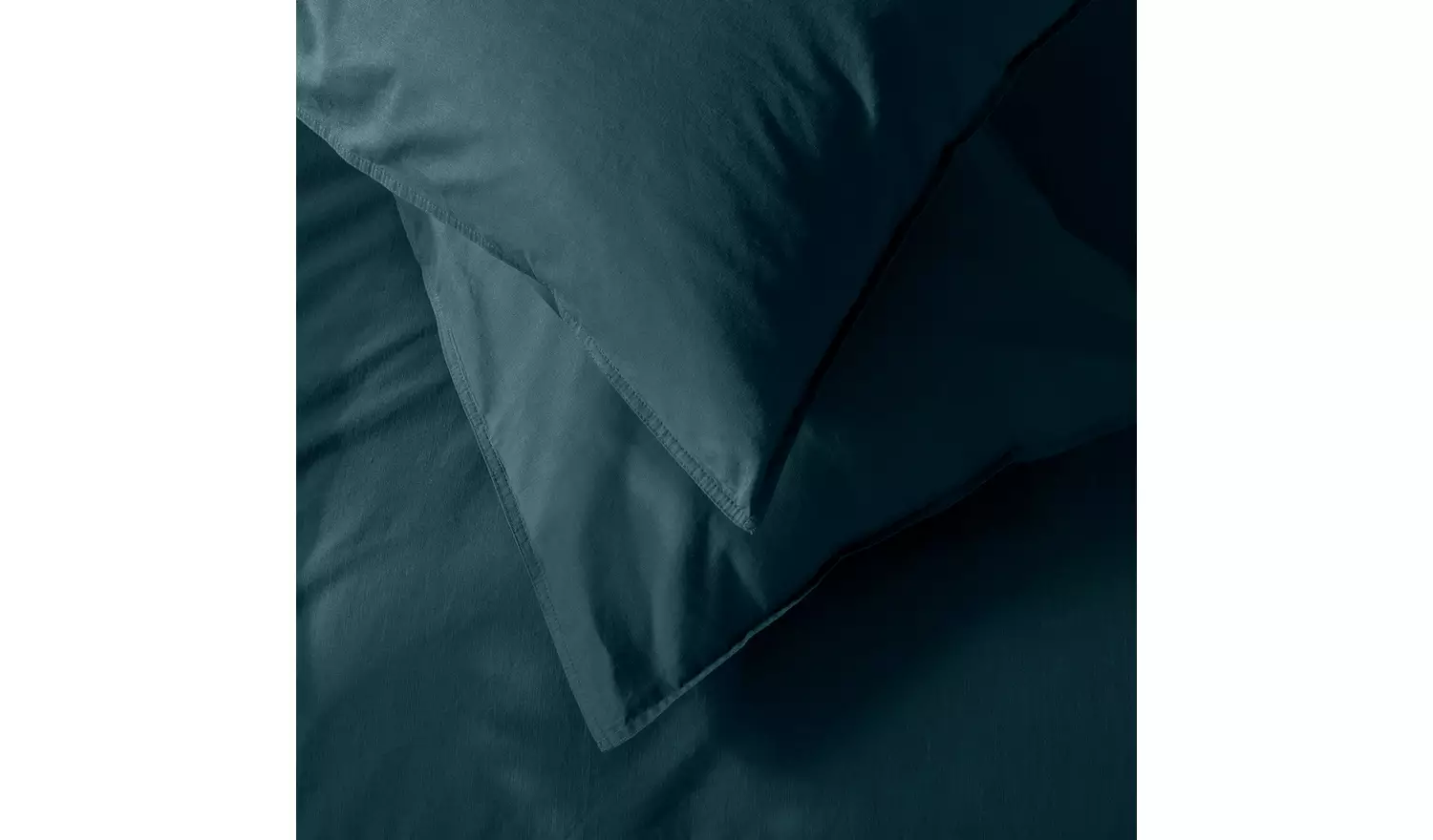 Habitat Cotton Linen Look Plain Navy Bedding Set - Single