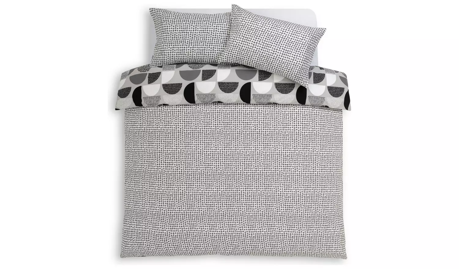 Habitat New Geo Blocks Monochrome Bedding Set - Single