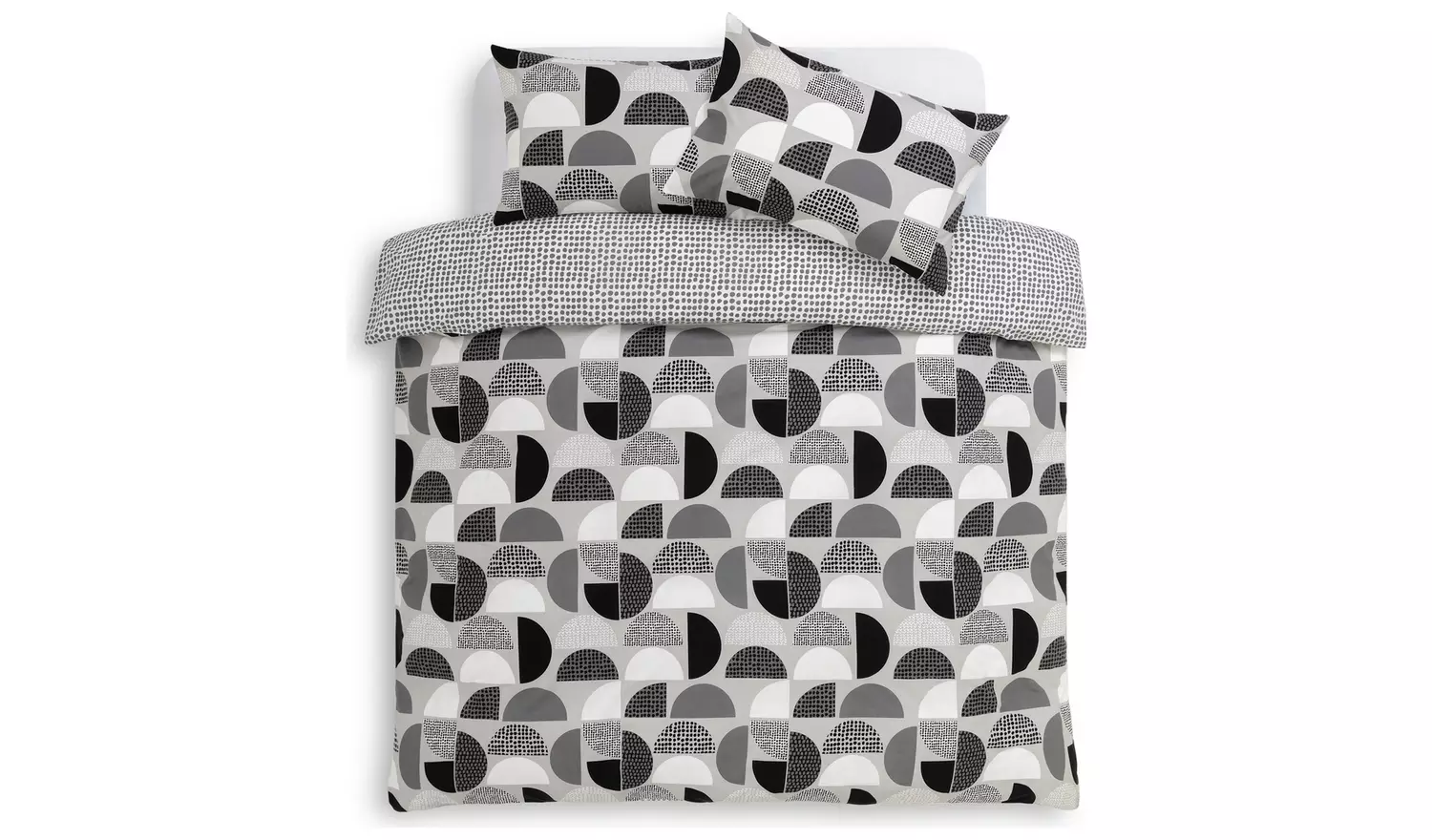 Habitat New Geo Blocks Monochrome Bedding Set - Double