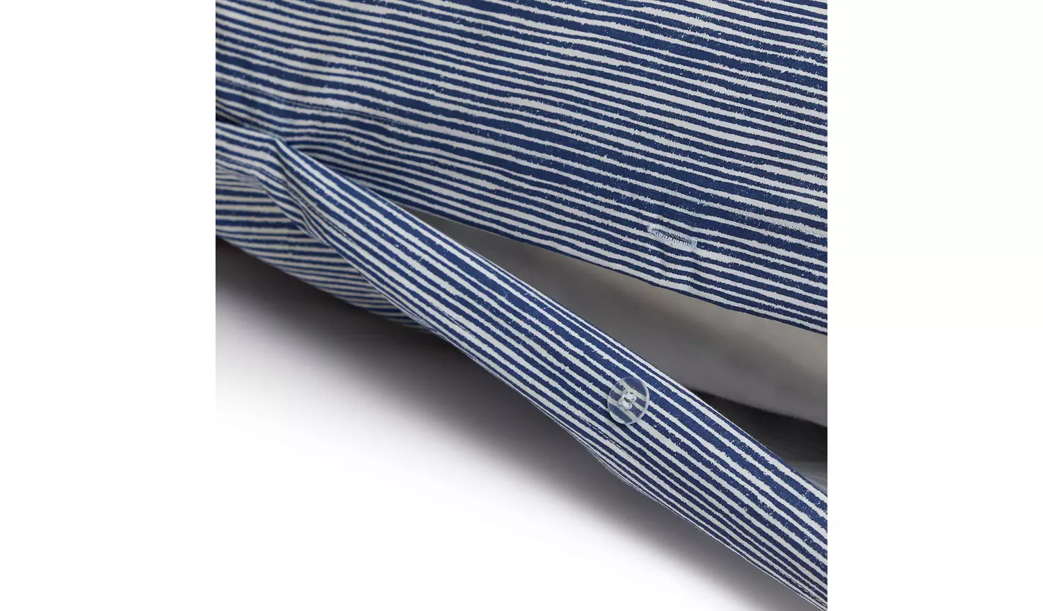 Habitat Stockholm Stripe Blue & White Bedding Set- King size