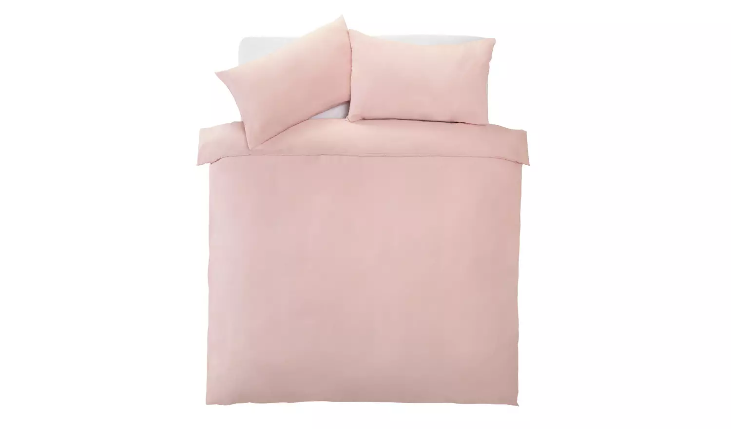 Silentnight Supersoft Plain Blush Pink Bedding Set - Double