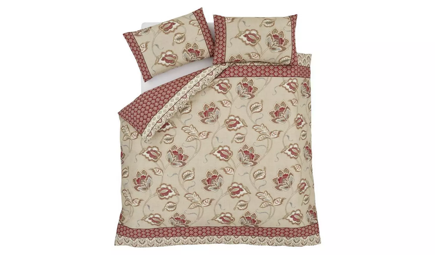 Catherine Lansfield Kashmir Beige Bedding Set - King size