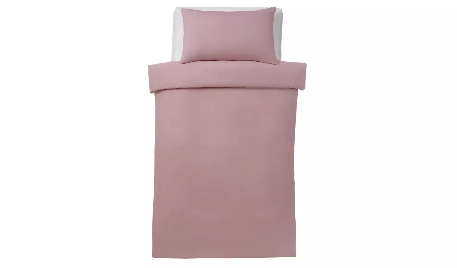 Silentnight Supersoft Plain Blush Pink Bedding Set - Single