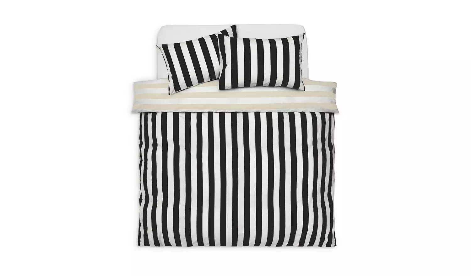 Habitat Trend Stripe Black and White Bedding Set - King size