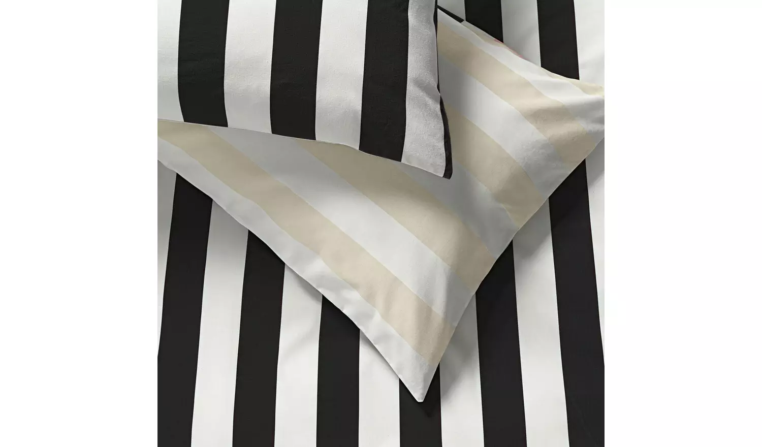 Habitat Trend Stripe Black and White Bedding Set - King size