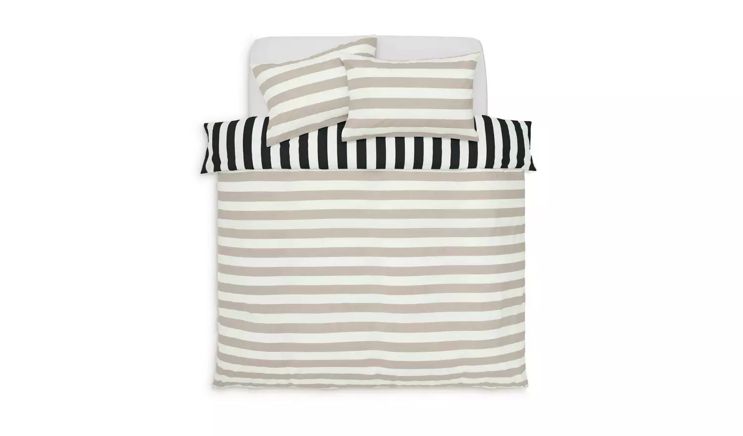 Habitat Trend Stripe Black and White Bedding Set - King size
