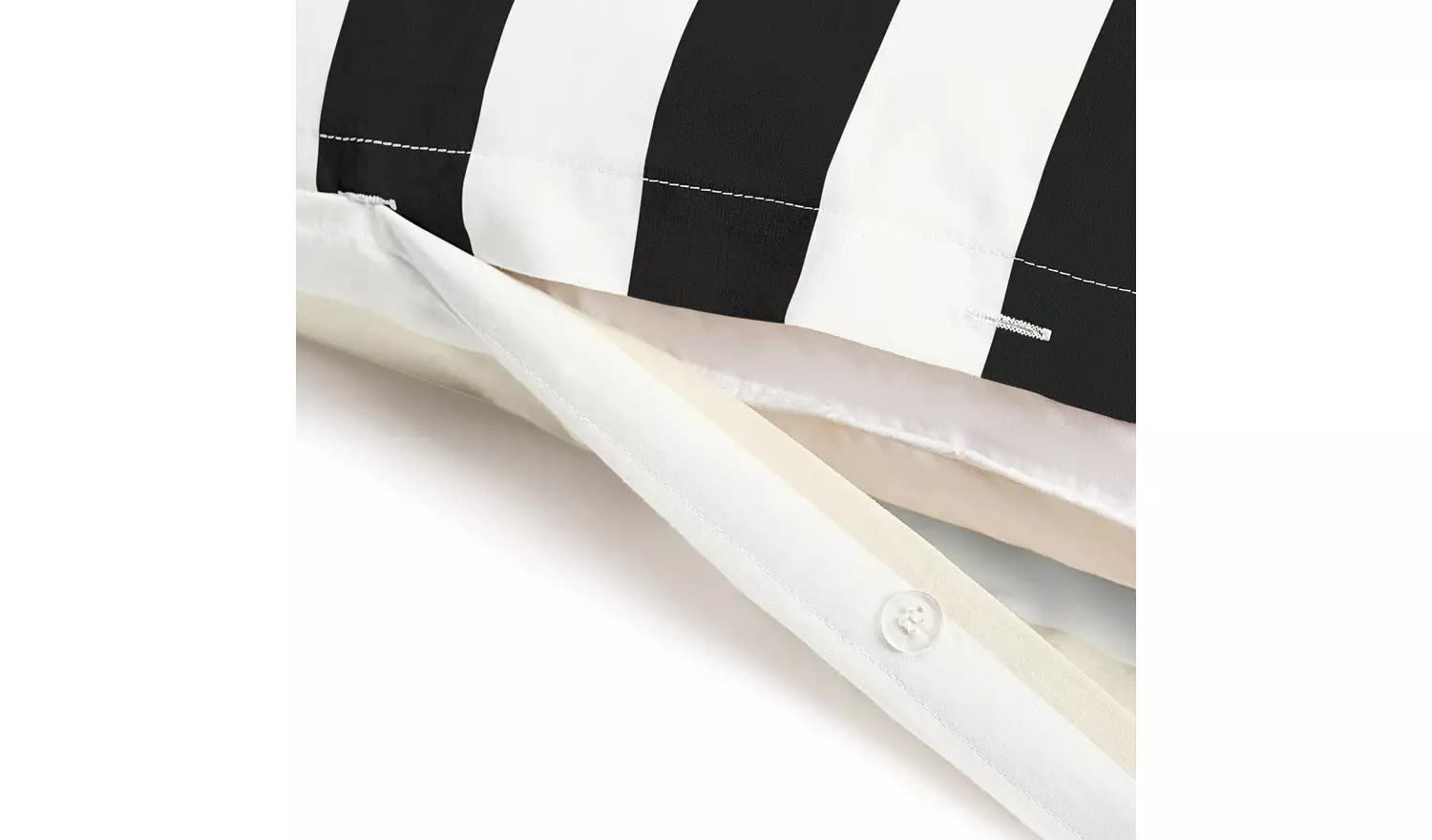 Habitat Trend Stripe Black and White Bedding Set - King size