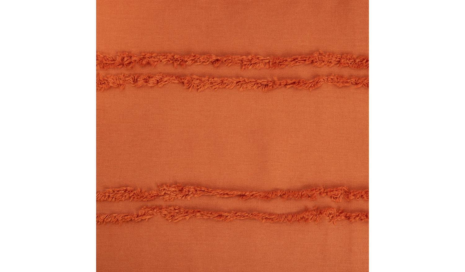 Habitat Cotton Tufted Stripe Orange Bedding Set - Double