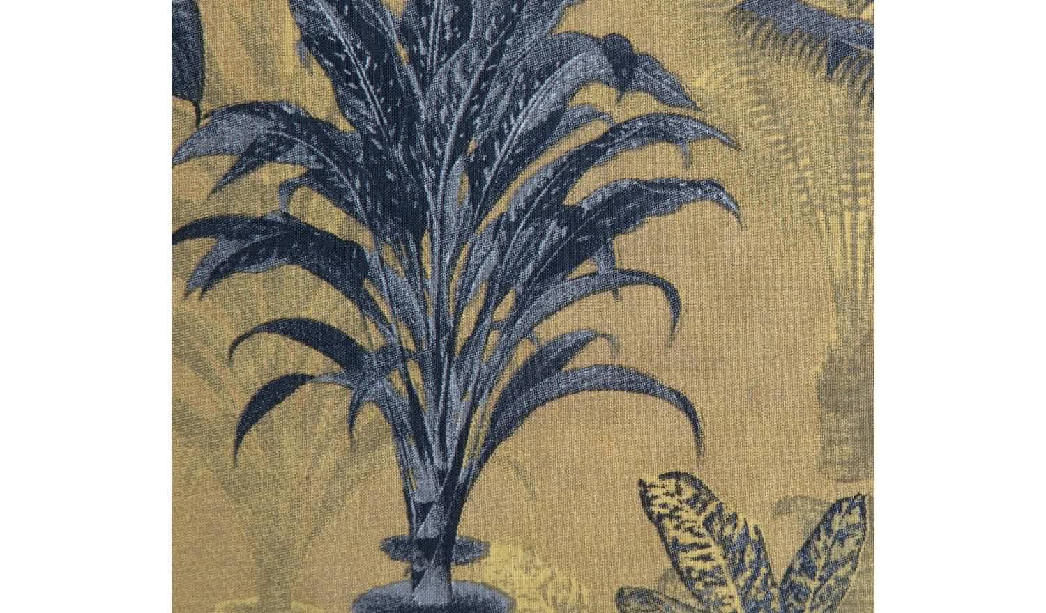 Habitat Palm Floral Print Mustard Bedding Set - Double