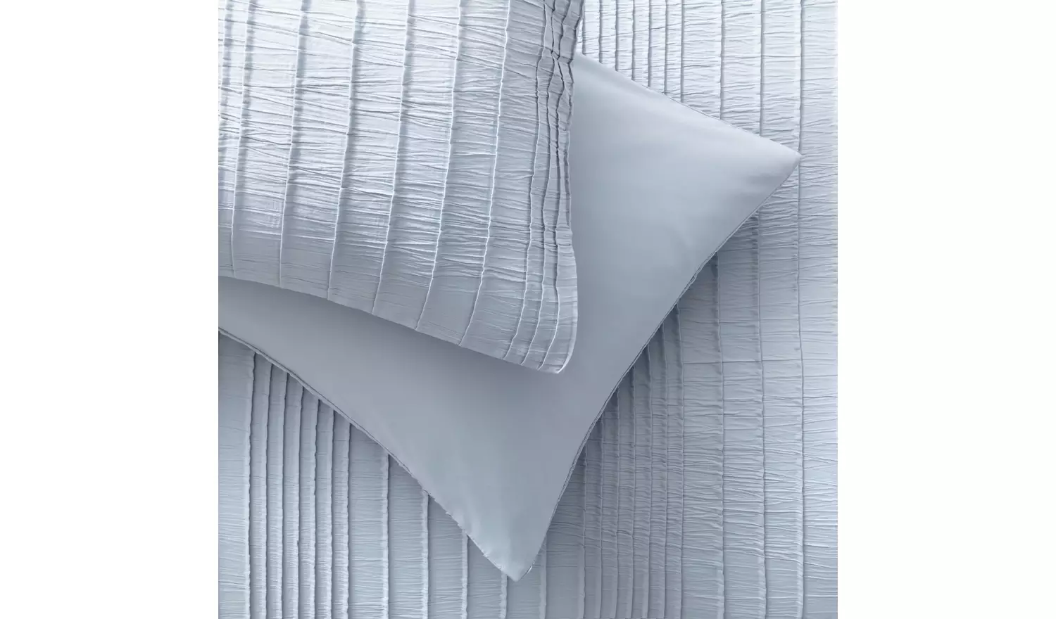 Argos Home Crinkle Blue Bedding Set - Single