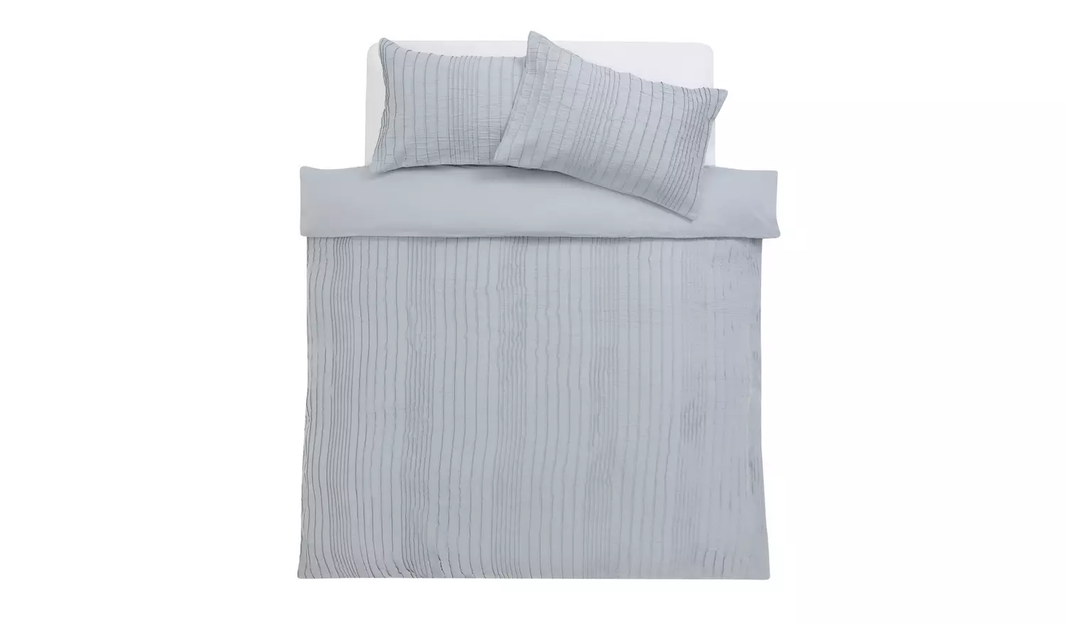 Argos Home Crinkle Blue Bedding Set - King size