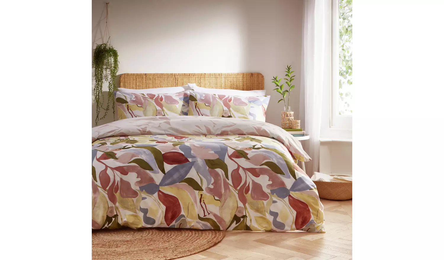 furn Amarosa Floral Pink Bedding Set - King size