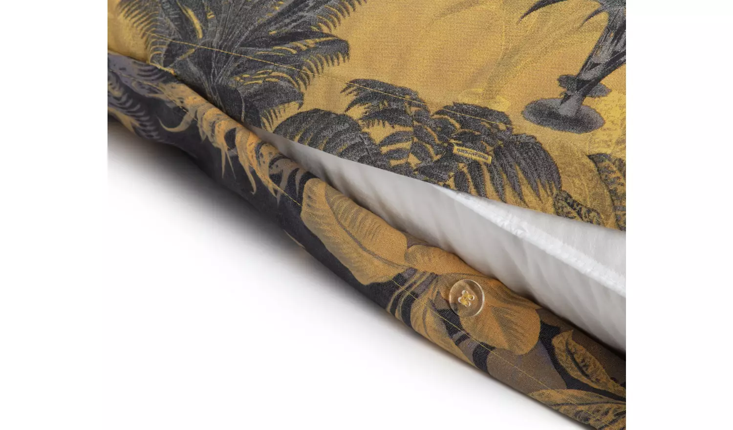 Habitat Palm Floral Print Mustard Bedding Set - Single