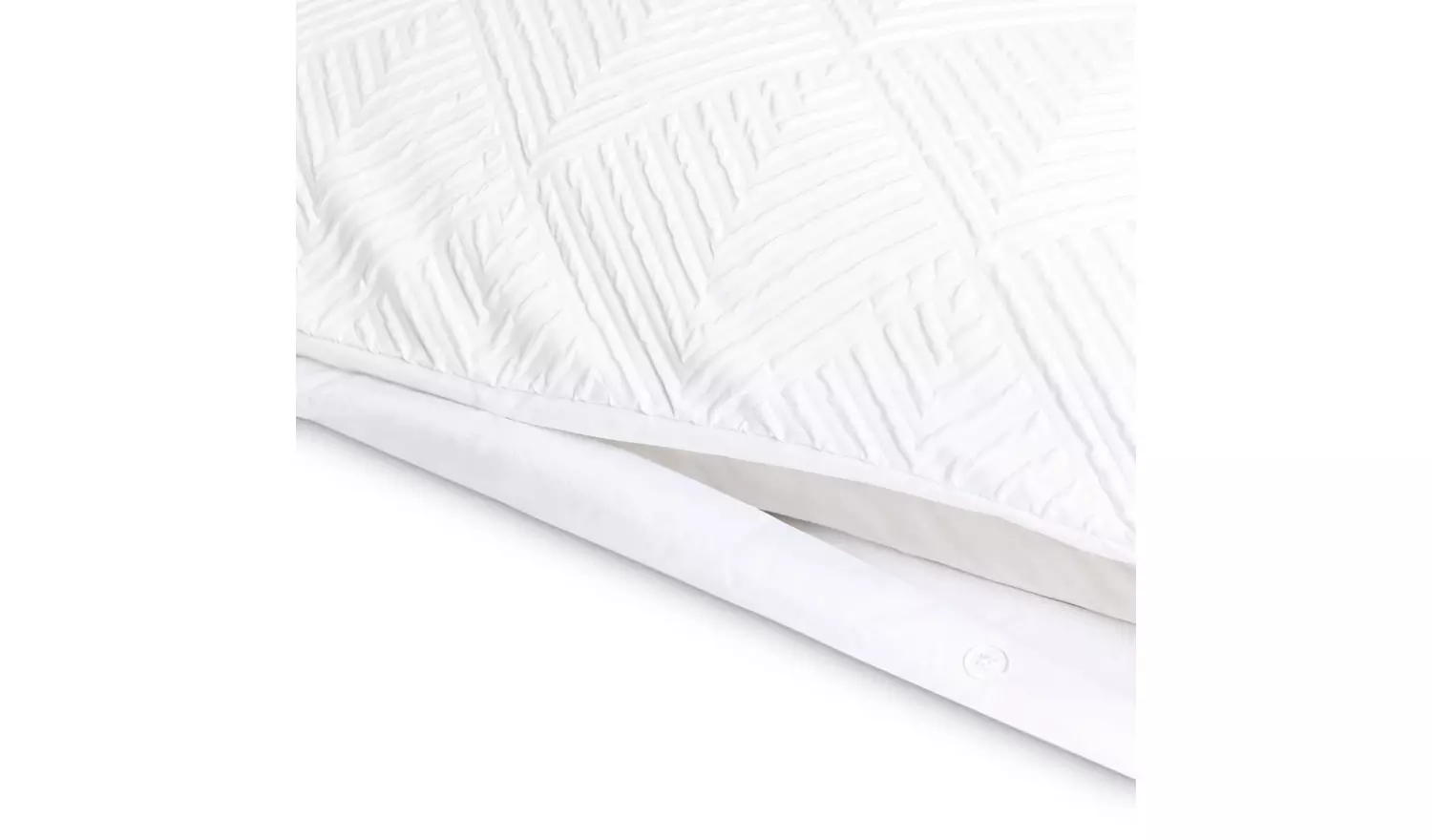 Argos Home Textured Embossed White Bedding Set - King size