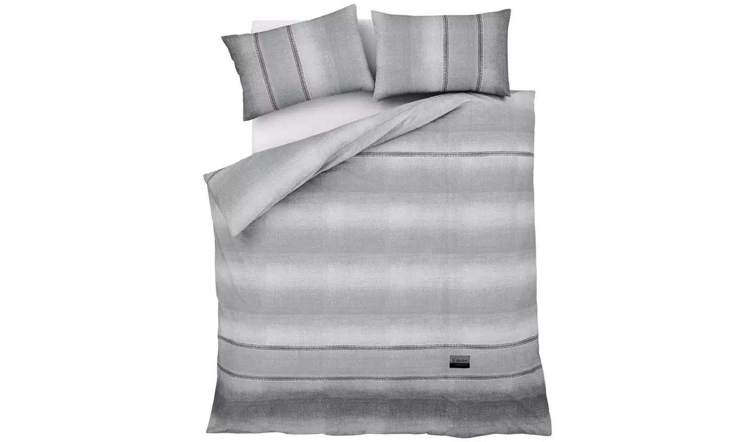 Catherine Lansfield Denim Grey Bedding Set - Kingsize