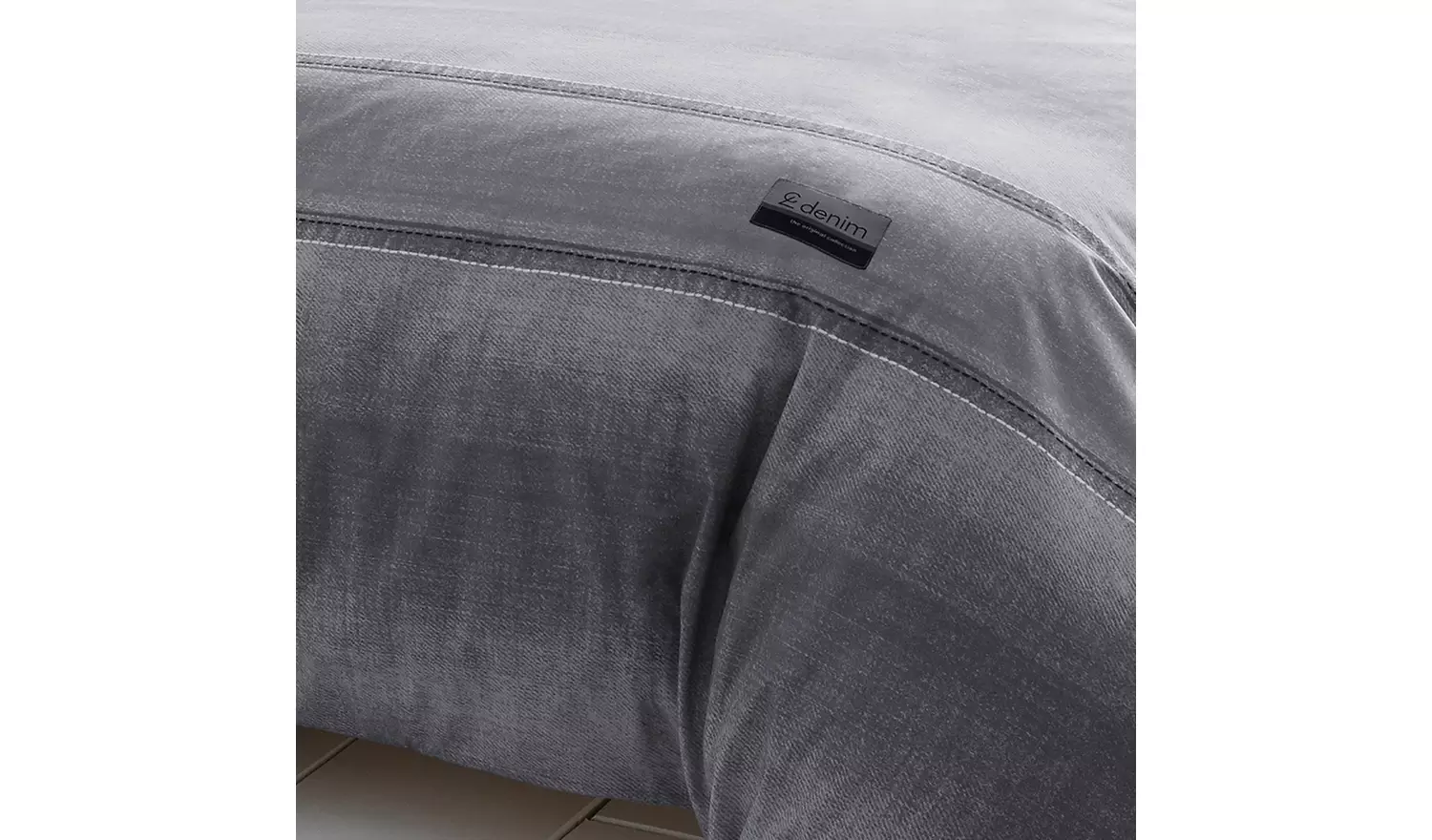 Catherine Lansfield Denim Grey Bedding Set - Kingsize