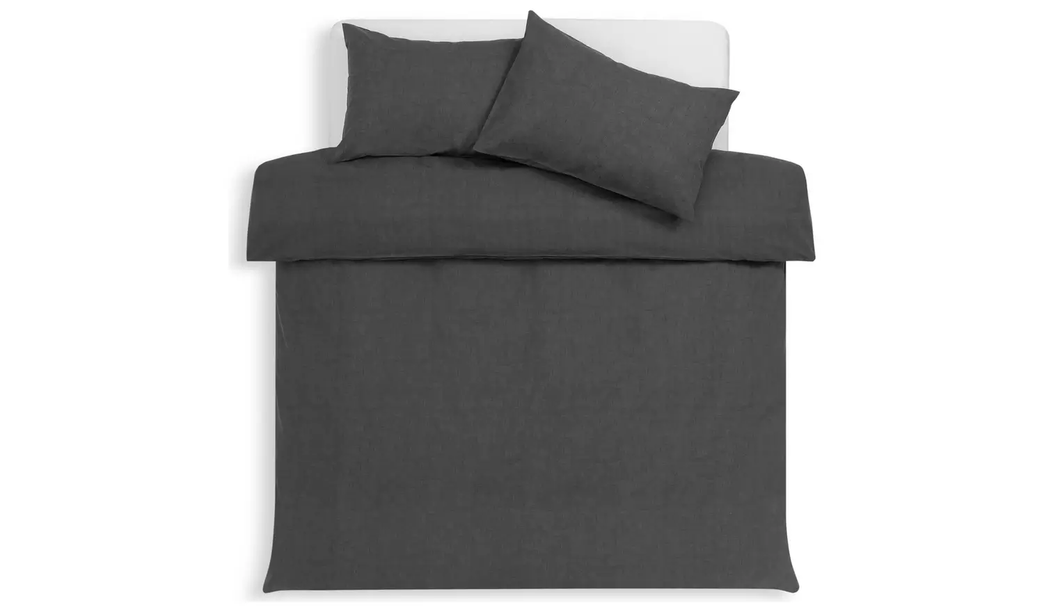 Habitat Cotton Textured Print Charcoal Bedding Set - Single