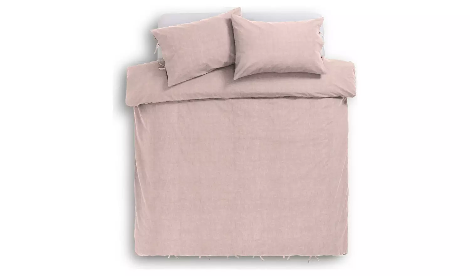 Habitat Cotton Textured Print Pink Bedding Set - Double