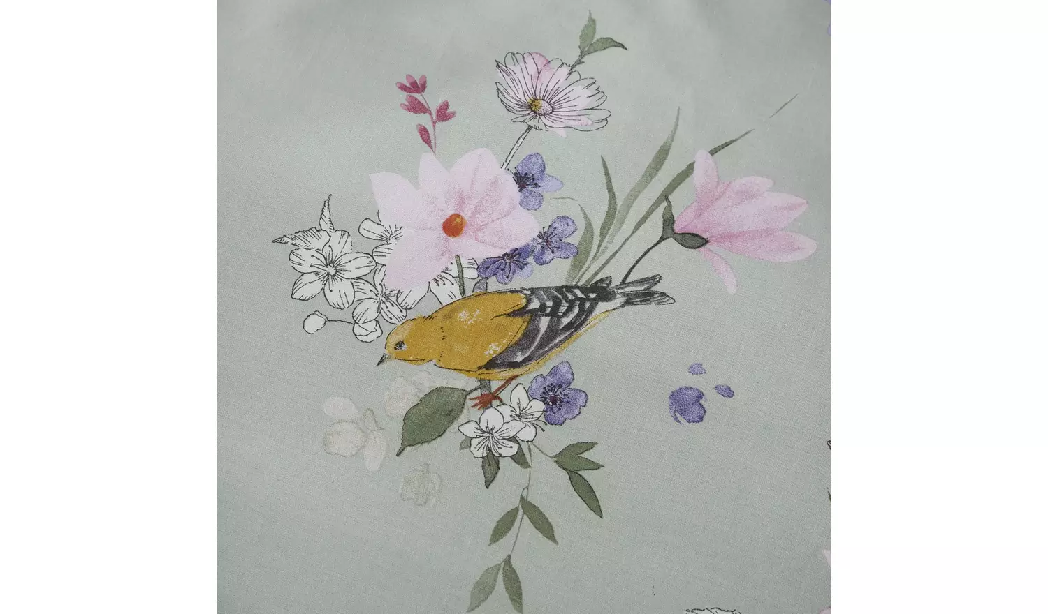 Catherine Lansfield Songbird Print Sage Bedding Set - Single