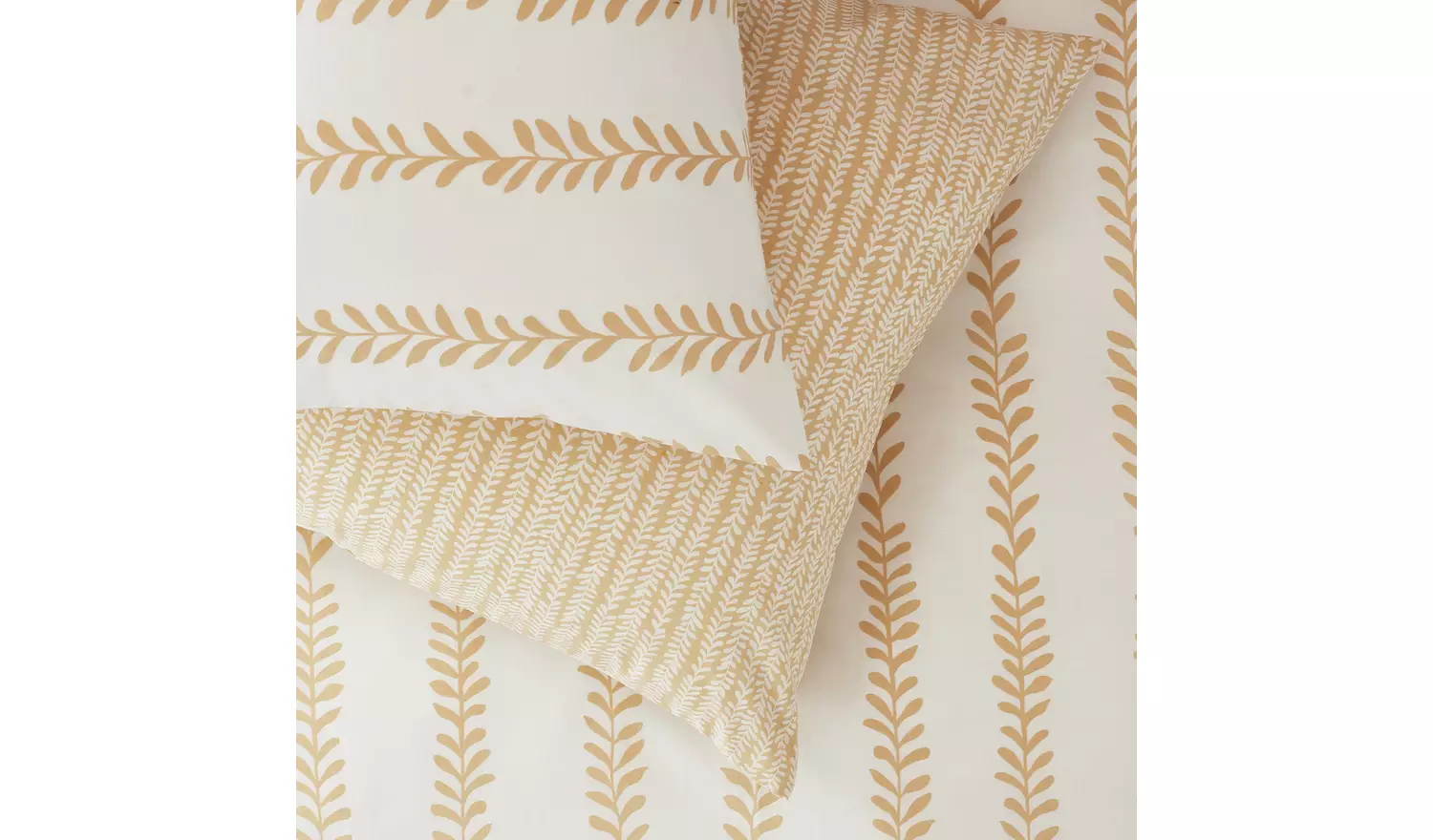 Argos Home Leaf Stripe Yellow Bedding Set - Superking
