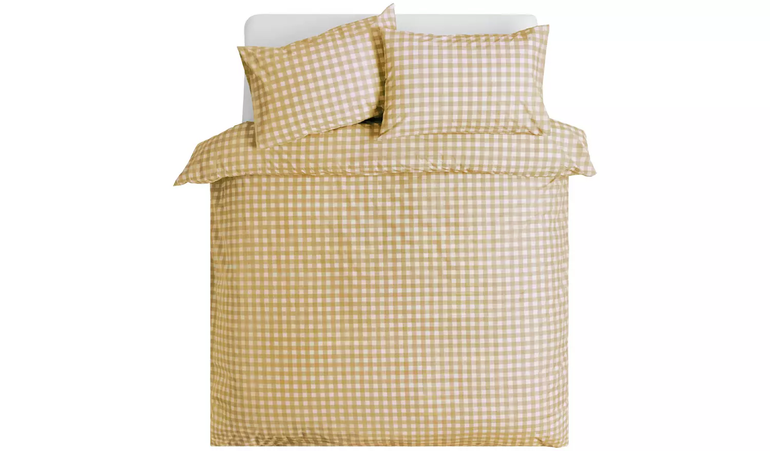 Habitat Herbalist Plain Gingham Yellow Bedding Set - King