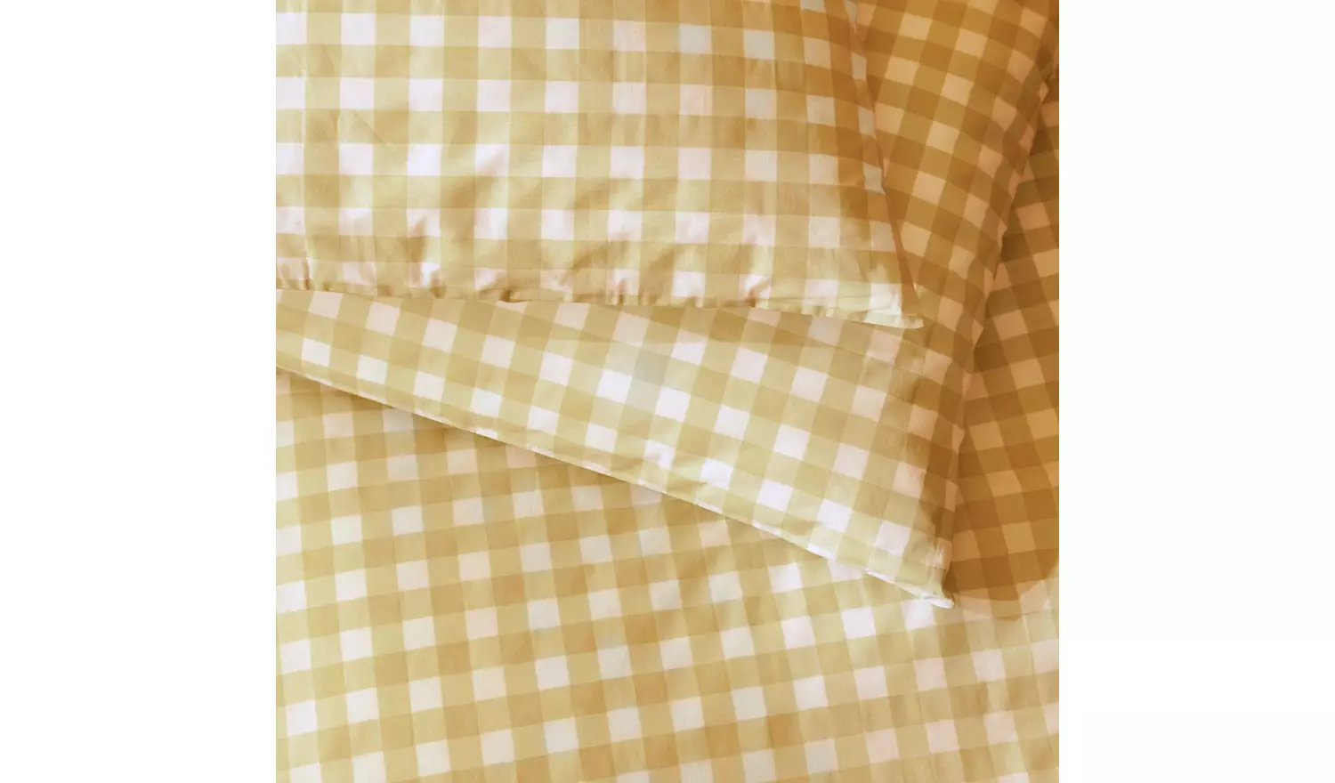 Habitat Herbalist Plain Gingham Yellow Bedding Set - King