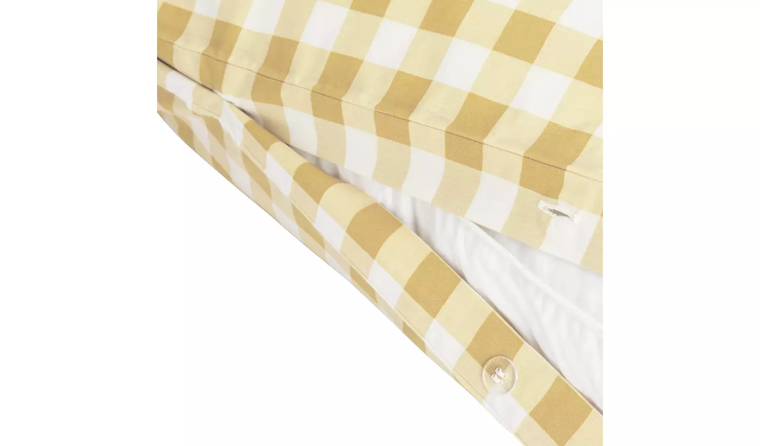 Habitat Herbalist Plain Gingham Yellow Bedding Set - King