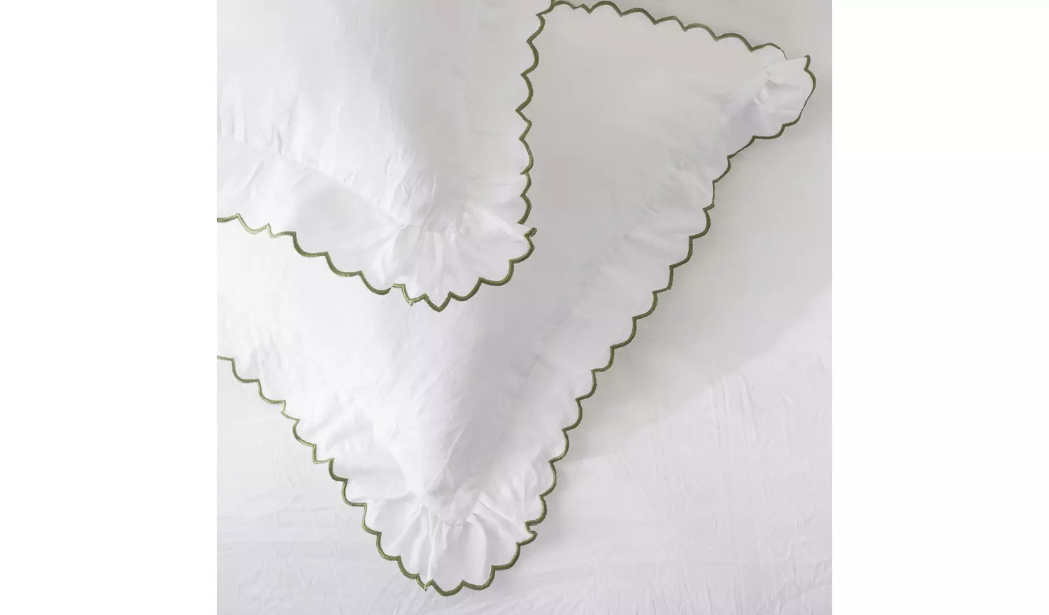 Argos Home Washed Scallop White Bedding Set - Double