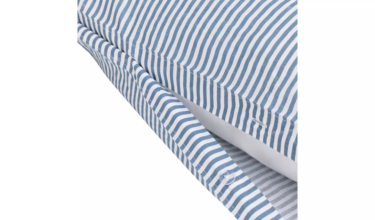 Habitat Cotton Denim Blue Stripe Bedding Set - Superking