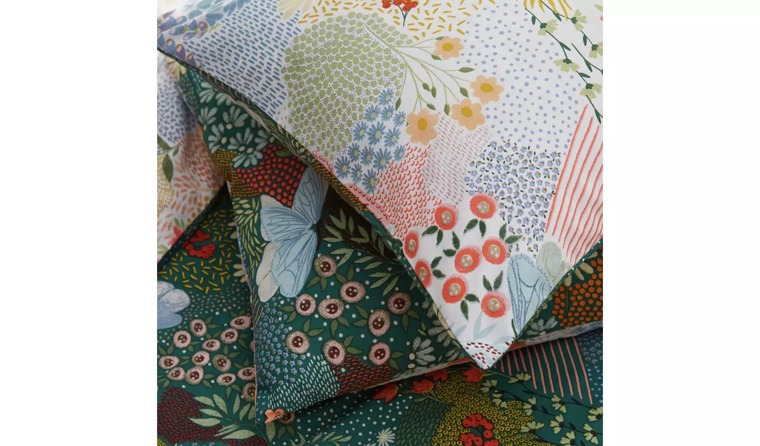 furn Forage Floral Teal Bedding Set - Double