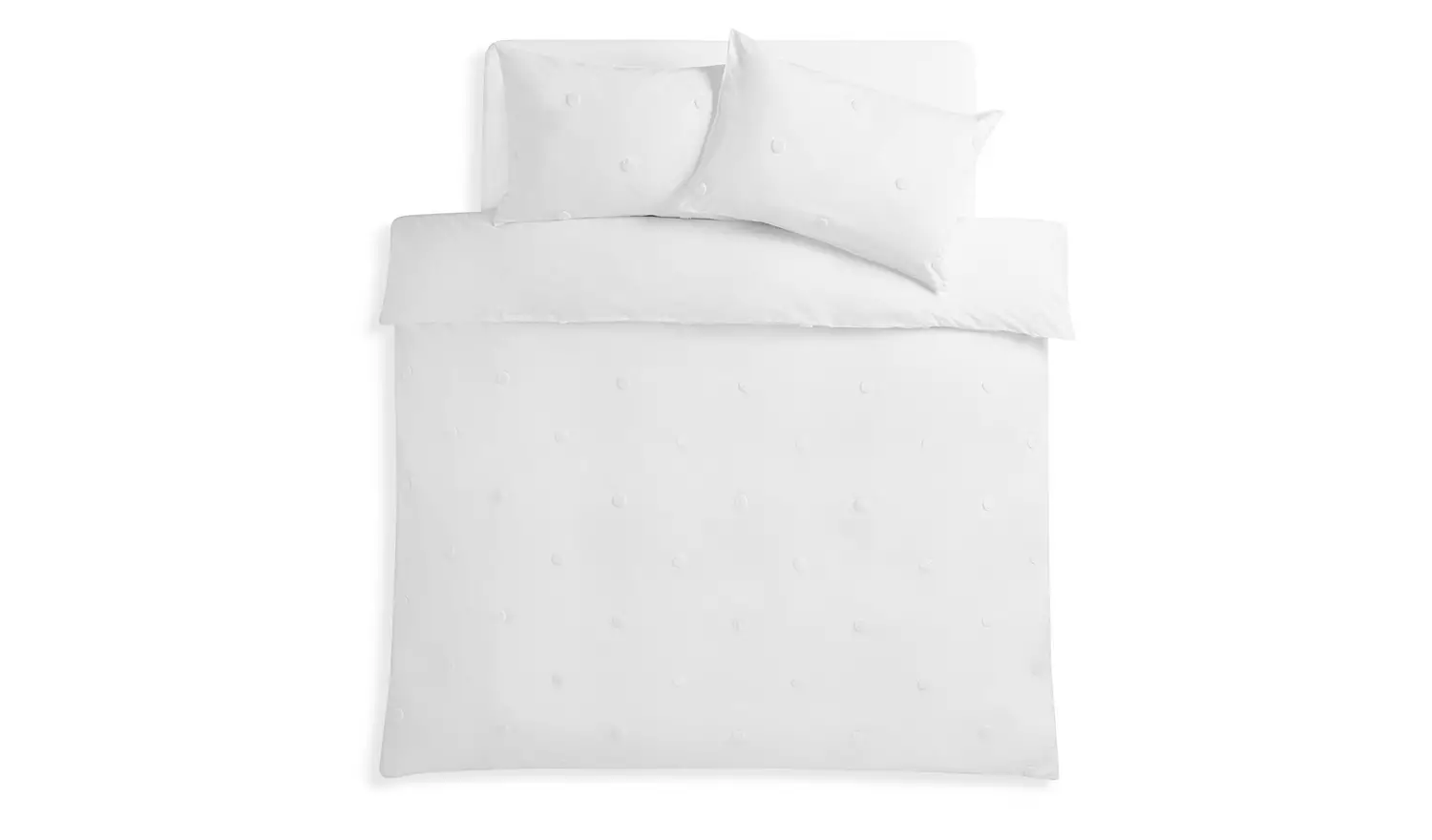 Habitat Tufted White Polka Dot Bedding Set - King size