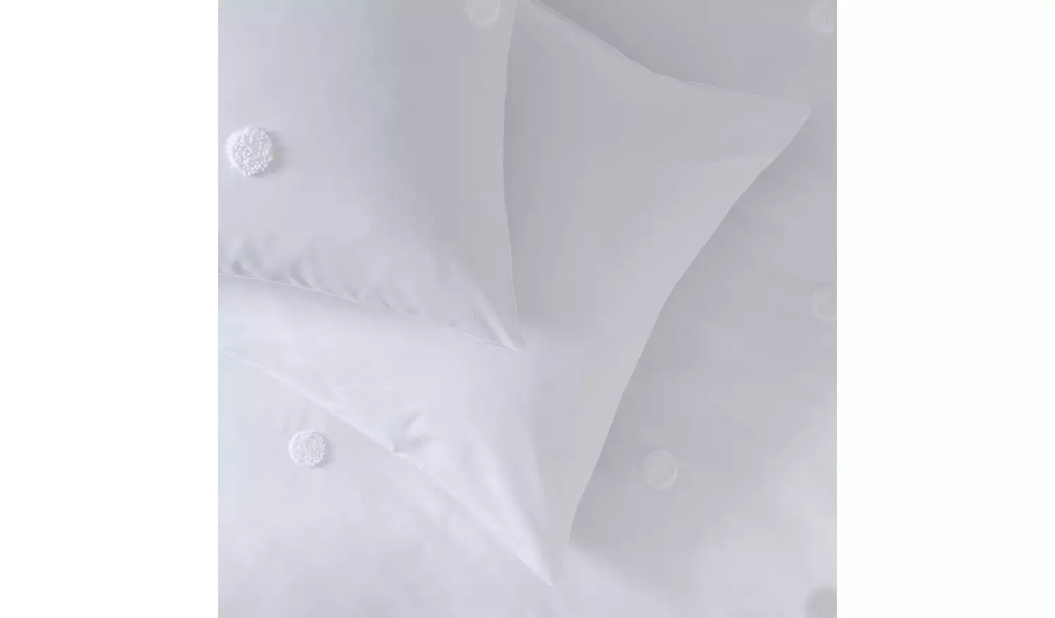 Habitat Tufted White Polka Dot Bedding Set - King size