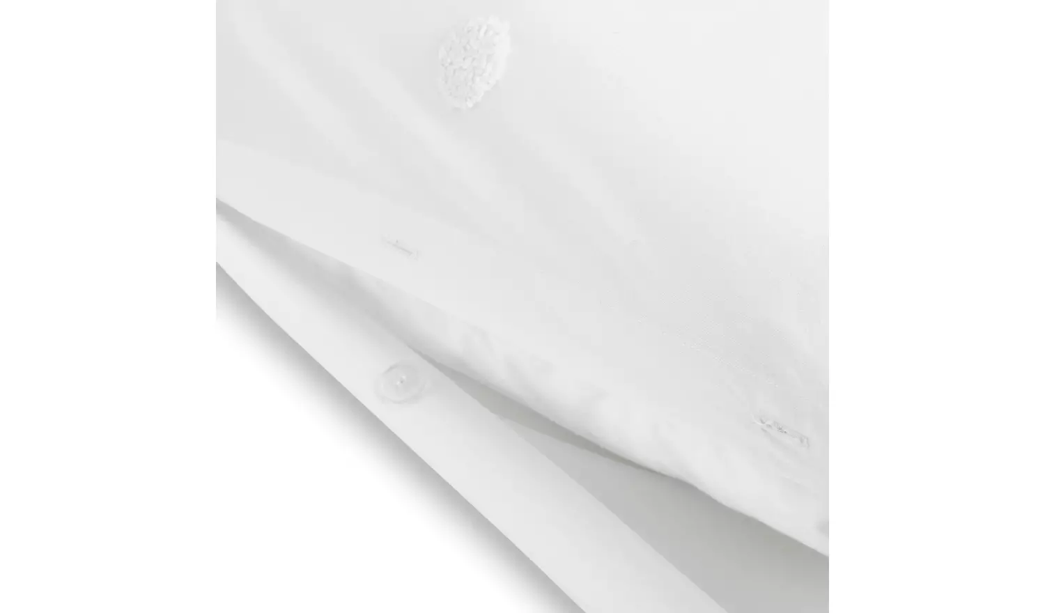 Habitat Tufted White Polka Dot Bedding Set - King size