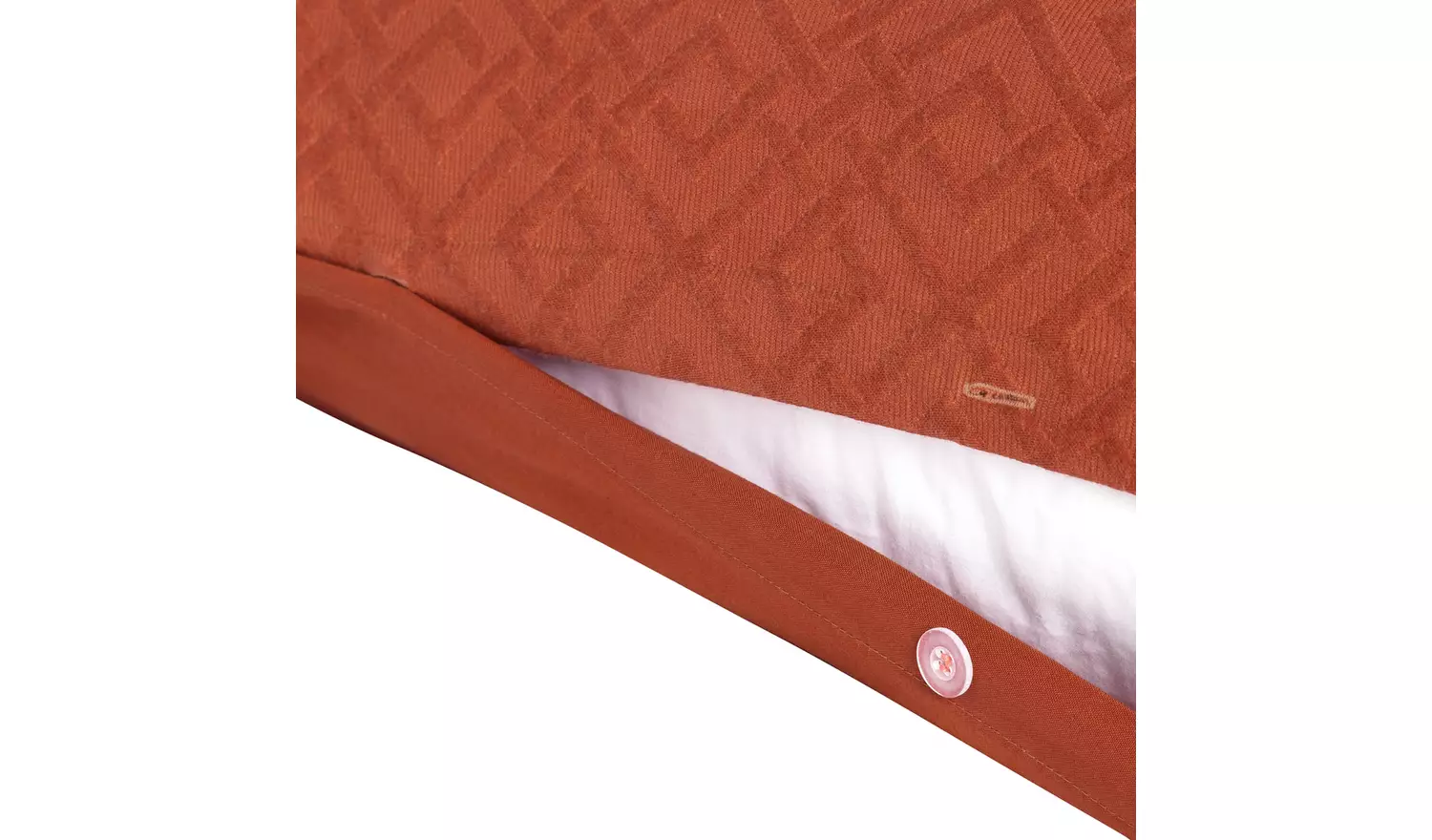 Habitat Cotton Jacquard Rust Bedding Set - King size