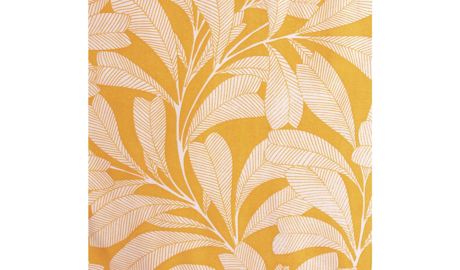Habitat Cotton Linear Leaf Print Yellow Bedding Set- Double