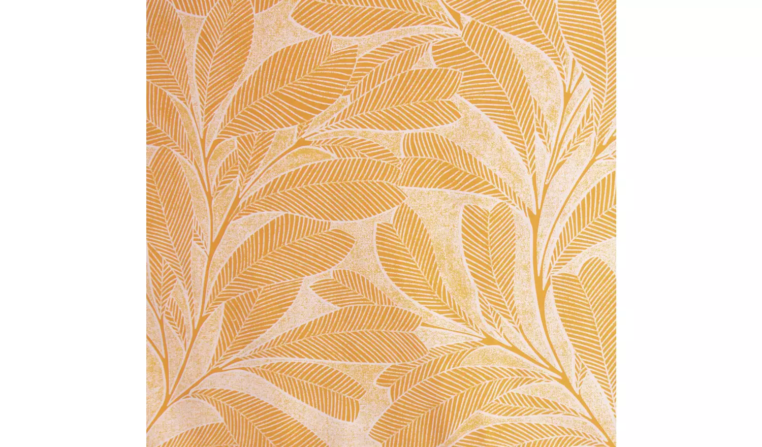 Habitat Cotton Linear Leaf Print Yellow Bedding Set- Double