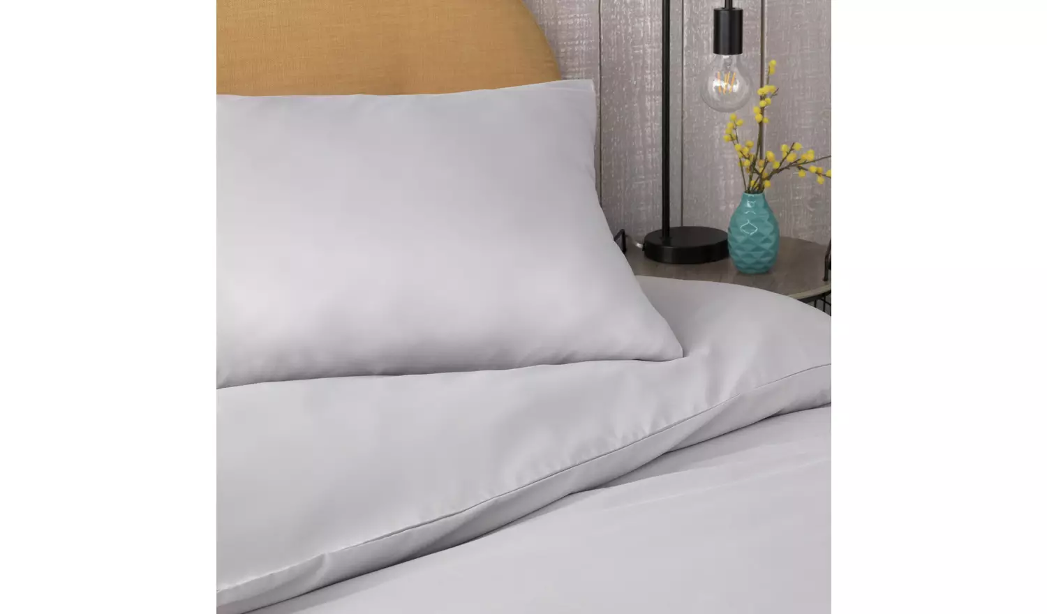Silentnight Supersoft Plain Dove Grey Bedding Set - Single