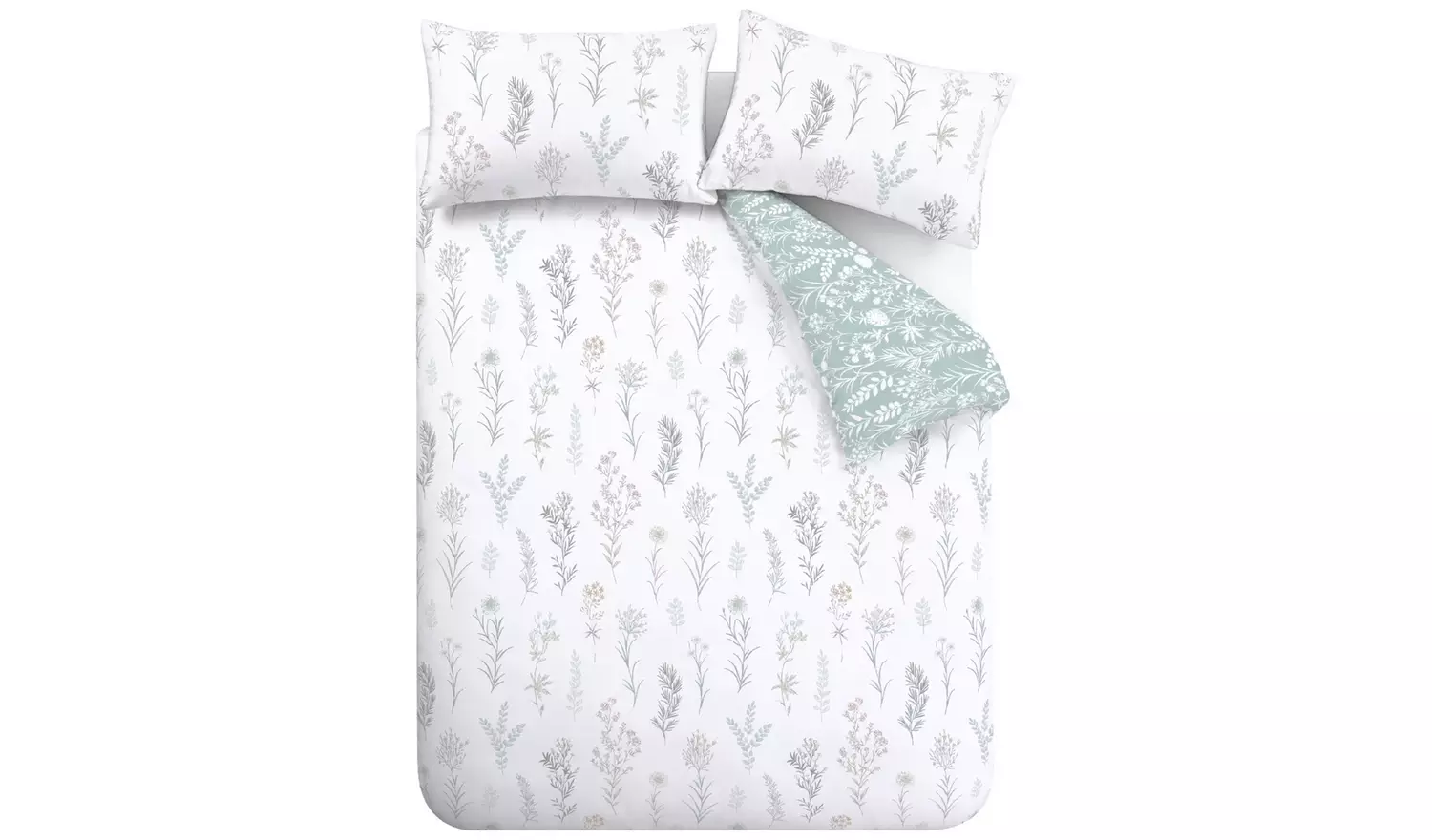 Bianca Cotton 200TC Wild Flowers White Bedding Set-Superking