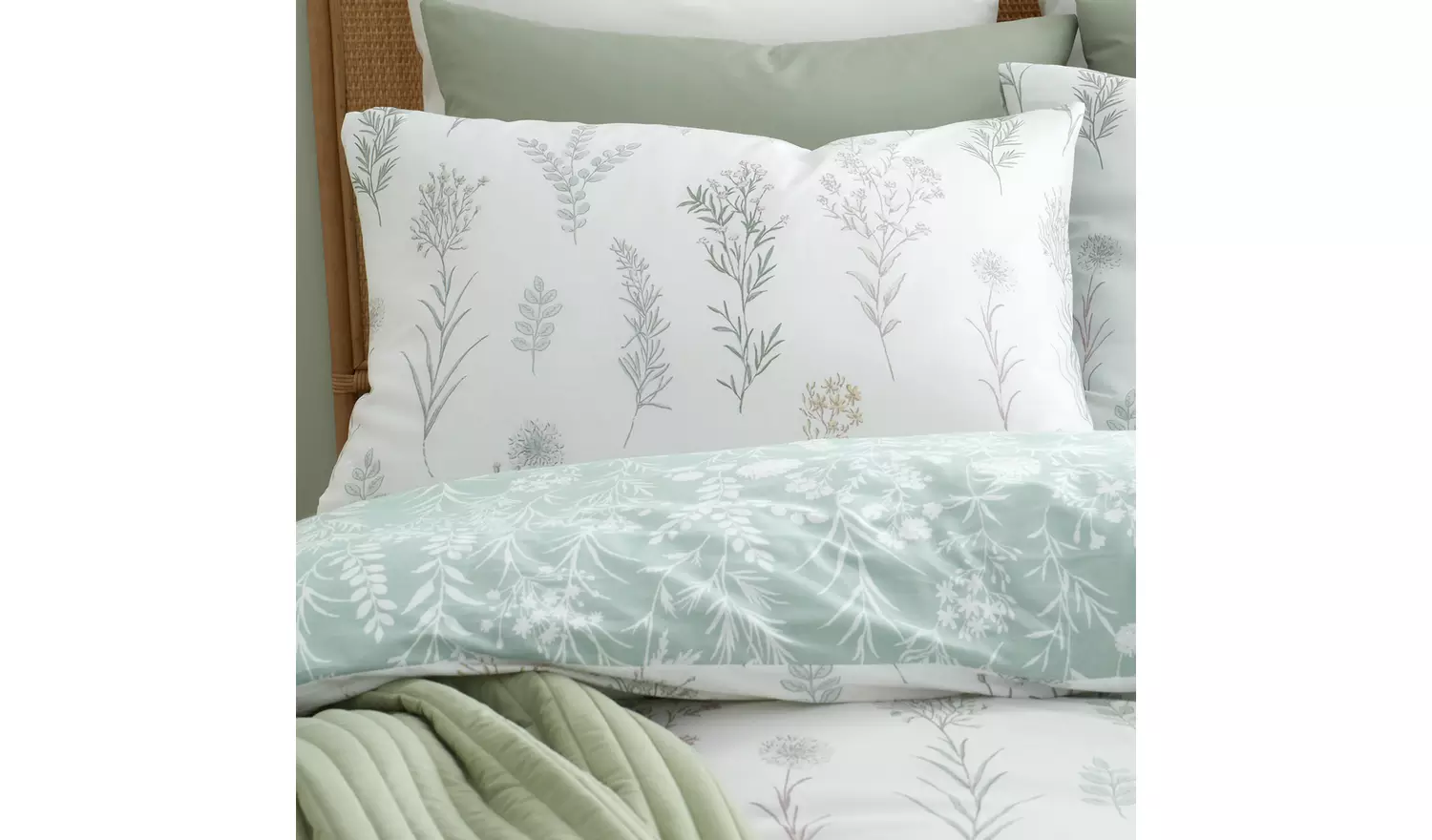 Bianca Cotton 200TC Wild Flowers White Bedding Set-Superking