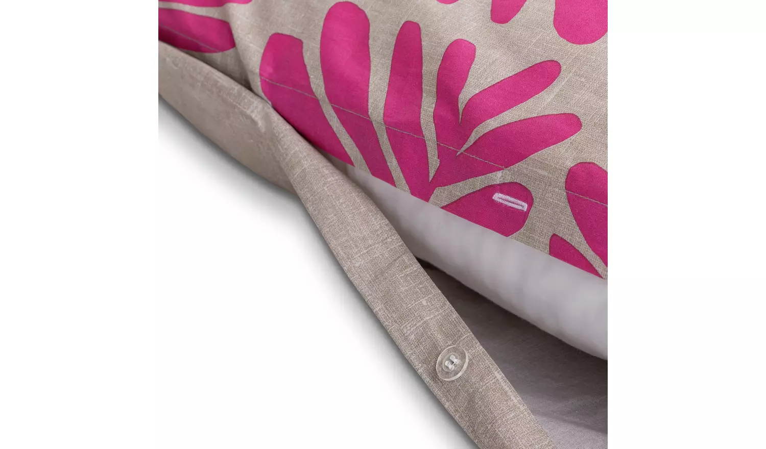 Habitat Cotton Paper Cut Leaf Pink Bedding Set - Double