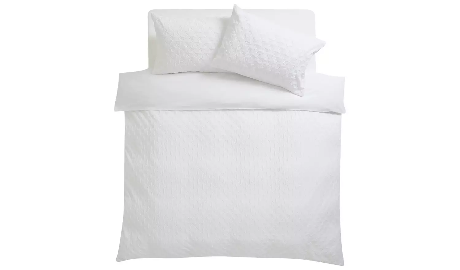Argos Home Embossed Texture White Bedding Set - Single