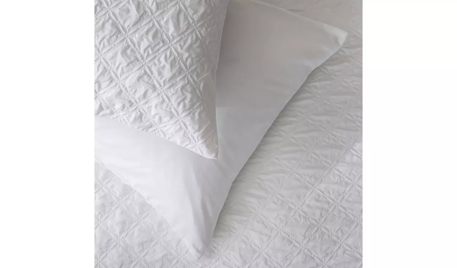 Argos Home Embossed Texture White Bedding Set - Single