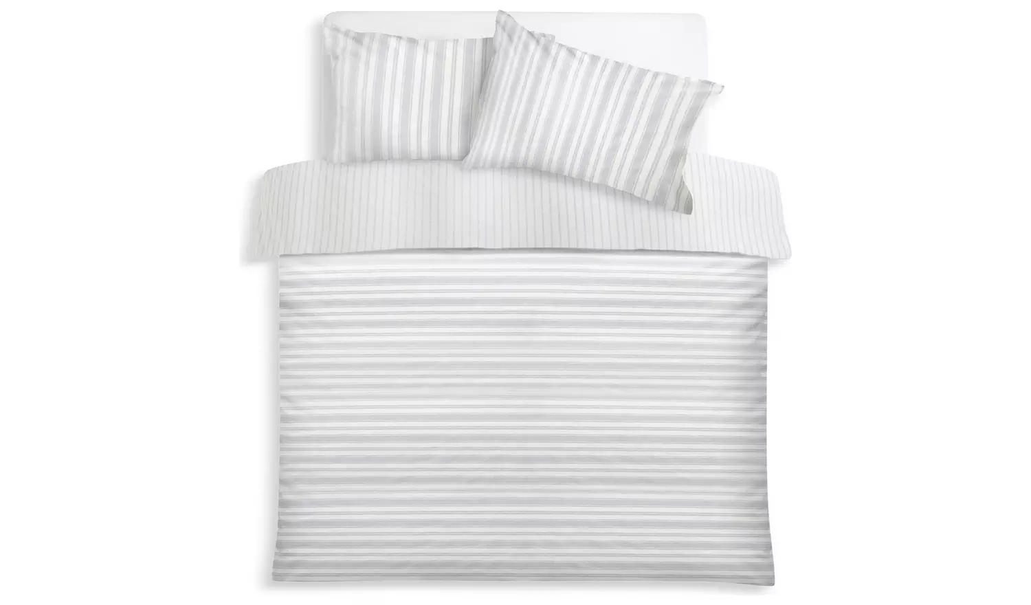 Habitat Cotton Washed PJ Stripe Blue Bedding Set - Double