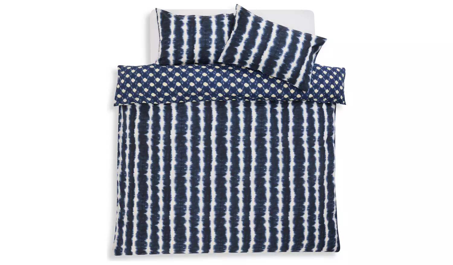 Habitat Shibori Texture Blue and White Bedding Set - King