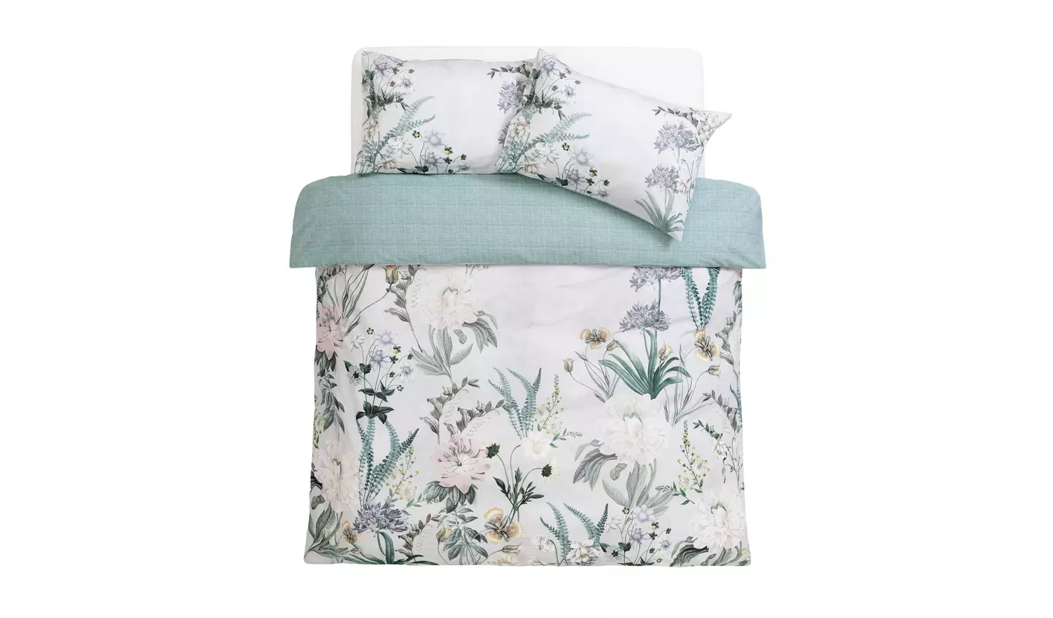 Argos Home Cotton Botanical Floral White Bedding Set - King