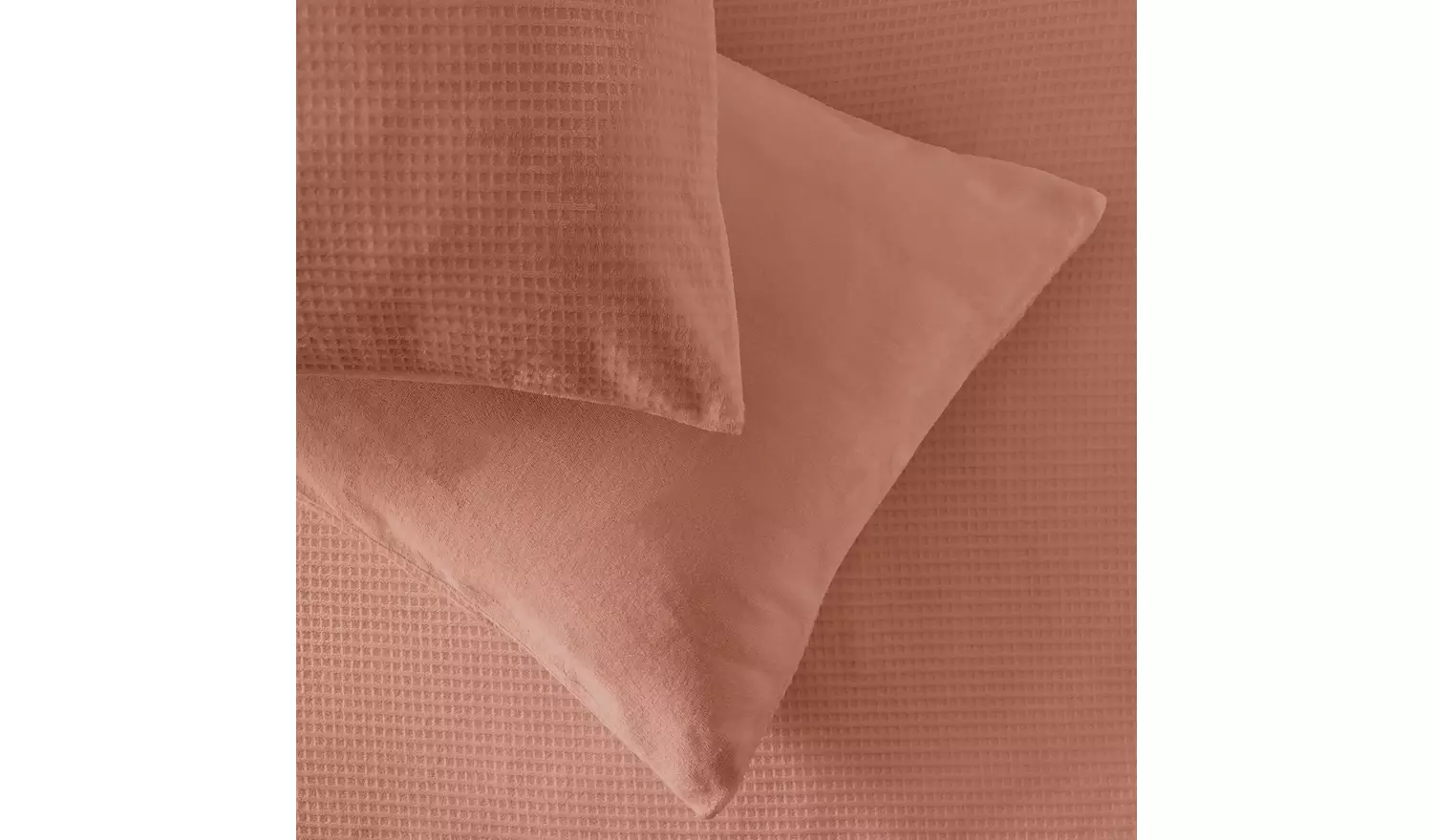 Argos Home Waffle Grid Fleece Pumpkin Bedding Set - Single