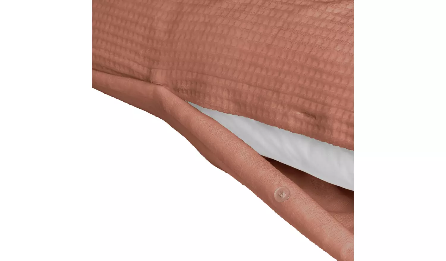 Argos Home Waffle Grid Fleece Pumpkin Bedding Set - Single