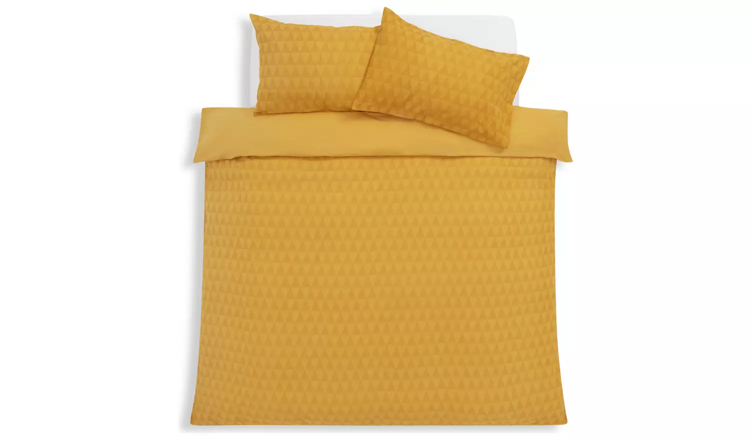 Habitat Cotton Triangle Waffle Mustard Bedding Set - King